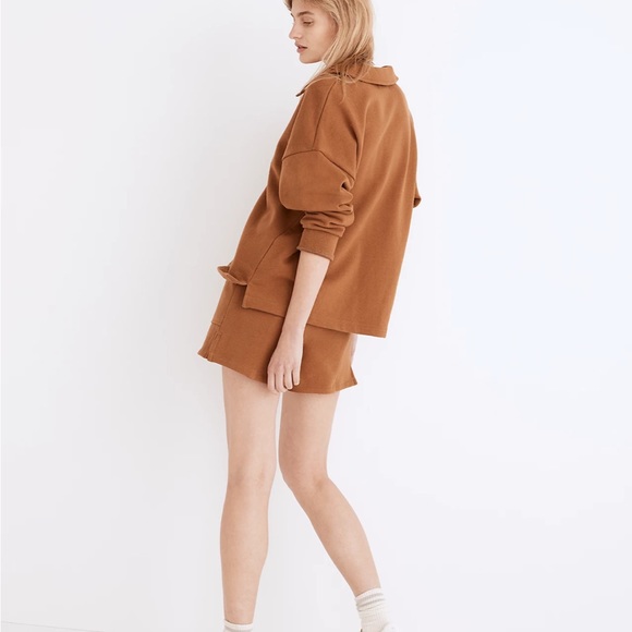 Madewell Cotton-Hemp Oversized Polo Sweatshirt - Picture 4 of 5